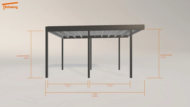 #DE Schweng Flachdachcarport C600+ (ID 85rg27) #MTG