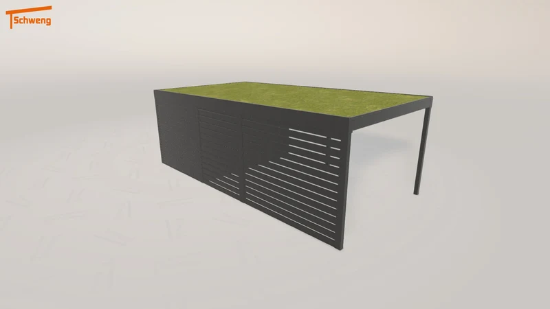 #DE Schweng Flachdachcarport C600+ (ID 77gkjg)