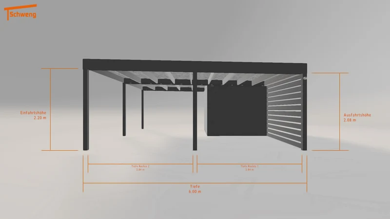 #DE Schweng Flachdachcarport C600 (ID 2qgmy9) #MTG