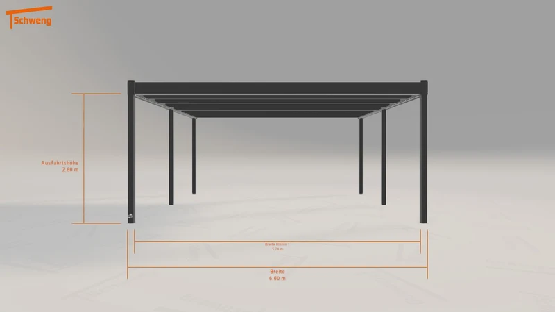 #DE Schweng Flachdachcarport C600 (ID 77m4qv)