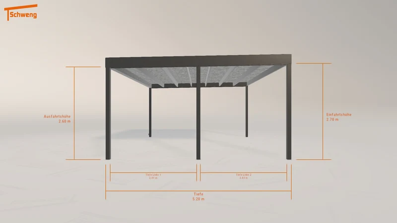 #DE Schweng Flachdachcarport C600 (ID 77m4qv)