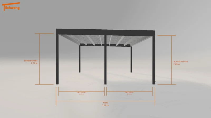 #DE Schweng Flachdachcarport C600 (ID 77m4qv)