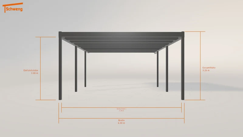 #DE Schweng Flachdachcarport C600+ (ID w3rz2g)