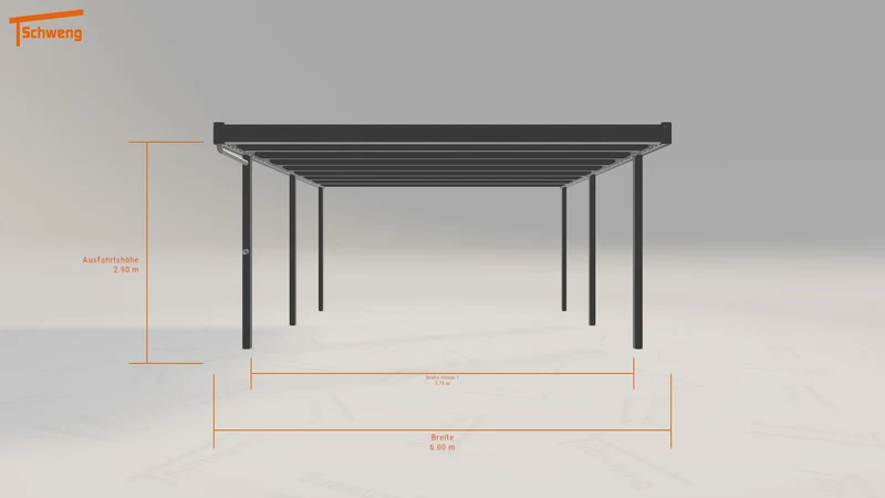 #DE Schweng Flachdachcarport C600+ (ID w3rz2g)
