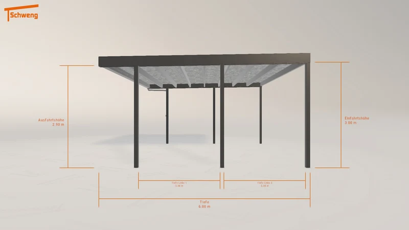 #DE Schweng Flachdachcarport C600+ (ID w3rz2g)
