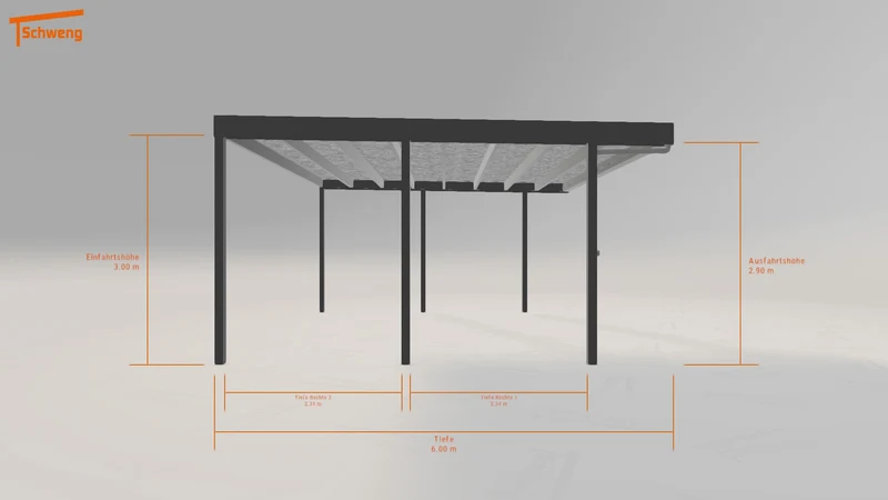 #DE Schweng Flachdachcarport C600+ (ID w3rz2g)