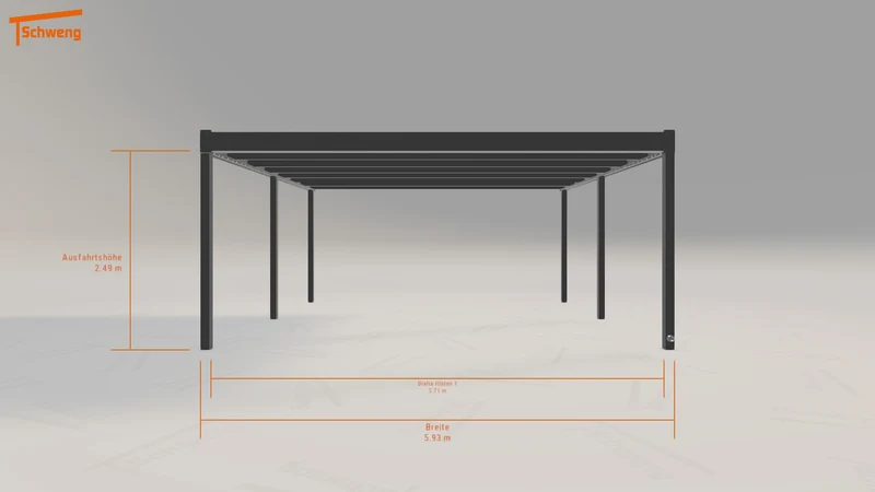 #DE Schweng Flachdachcarport C600 (ID k23xyk) #MTG