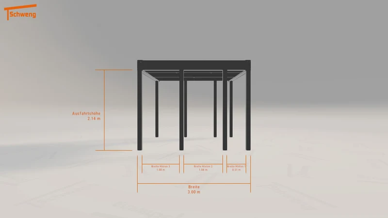 #DE Schweng Flachdachcarport C600+ (ID 77gzy7)