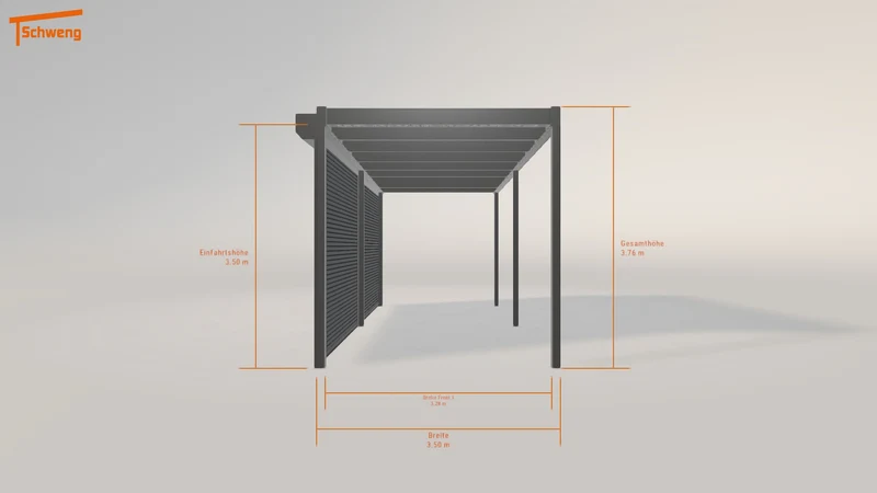 #DE Schweng Flachdachcarport C600 (ID 77gz77)