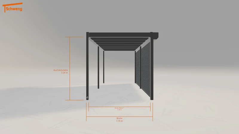#DE Schweng Flachdachcarport C600 (ID 77gz77)
