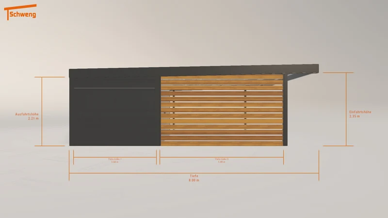 #DE Schweng Flachdachcarport C600 (ID bk8jd2)