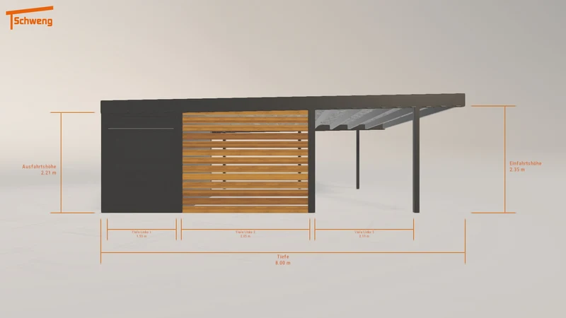 #DE Schweng Flachdachcarport C600+ (ID dvwzm3)