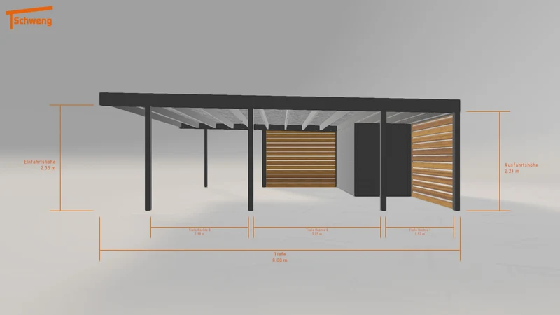 #DE Schweng Flachdachcarport C600+ (ID dvwzm3)