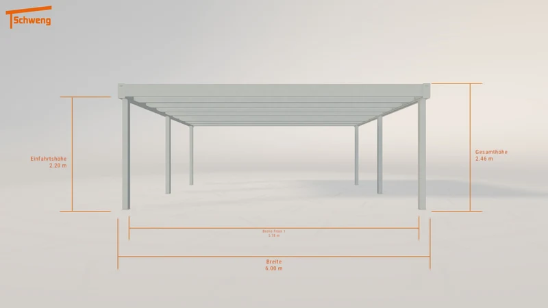 #DE Schweng Flachdachcarport C600+ (ID n538mb)