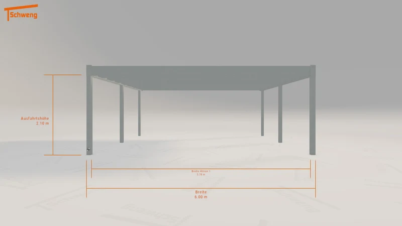 #DE Schweng Flachdachcarport C600+ (ID n538mb)
