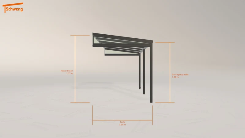#DE Schweng Pultdachcarport S350 (ID pbjx82)