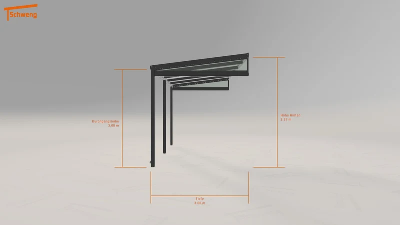 #DE Schweng Pultdachcarport S350 (ID pbjx82)