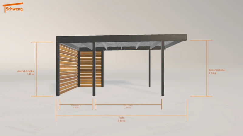 #DE Schweng Flachdachcarport C600 (ID x7nbzj) #MTG