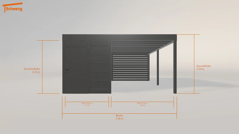 #DE Schweng Flachdachcarport C600+ (ID x7kyr3) #MTG