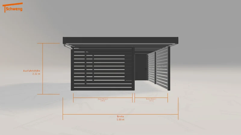 #DE Schweng Flachdachcarport C600+ (ID x7kyr3) #MTG