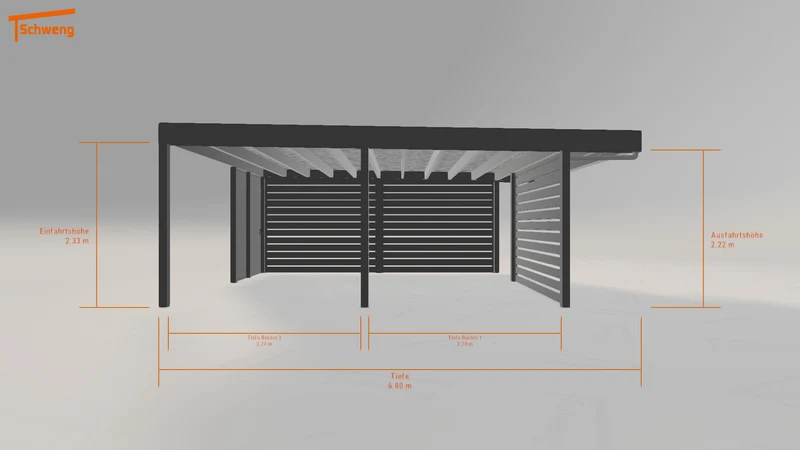 #DE Schweng Flachdachcarport C600+ (ID x7kyr3) #MTG