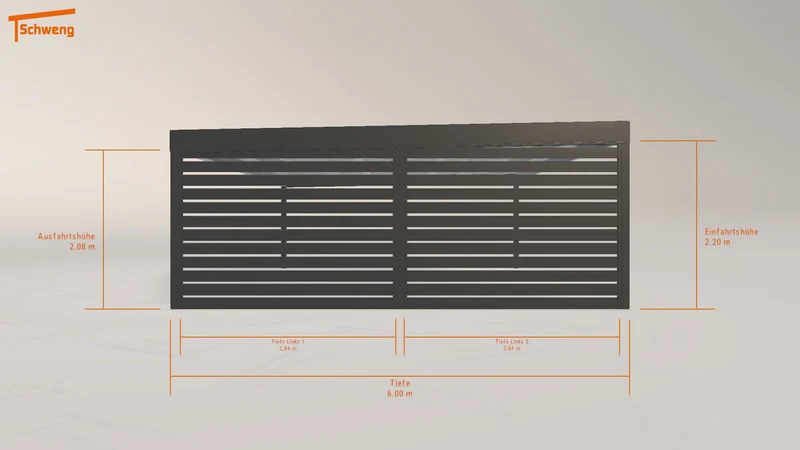 #DE Schweng Flachdachcarport C600+ (ID 85rpy7)