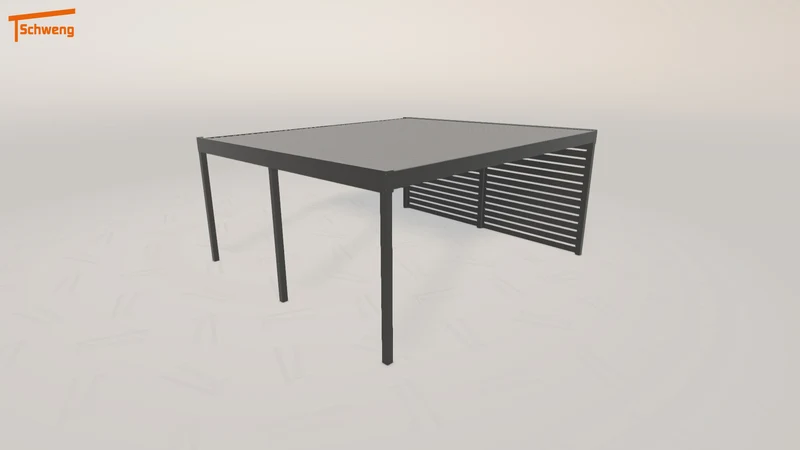 #DE Schweng Flachdachcarport C600 (ID k234xq)