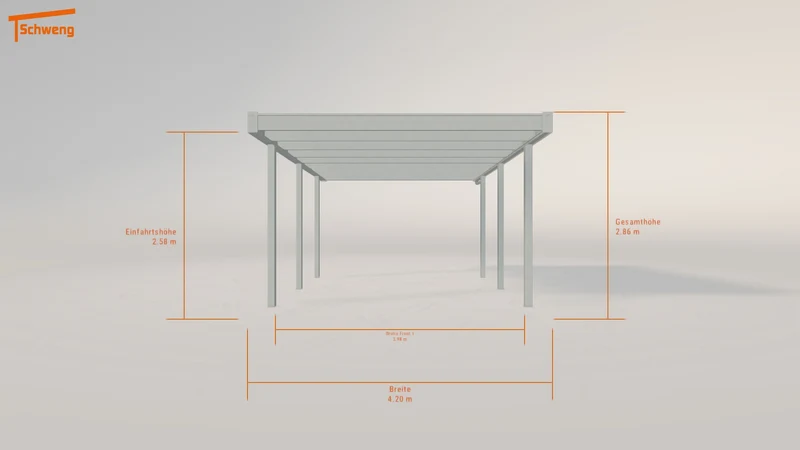 #DE Schweng Flachdachcarport C600 (ID n53pzw)