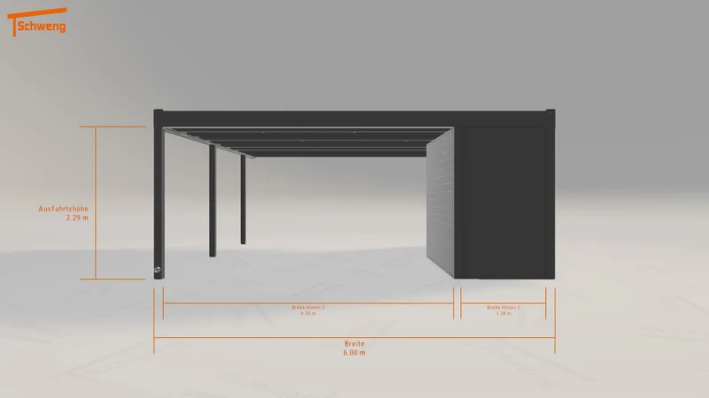 #DE Schweng Flachdachcarport C600 (ID x7k5v4) #MTG