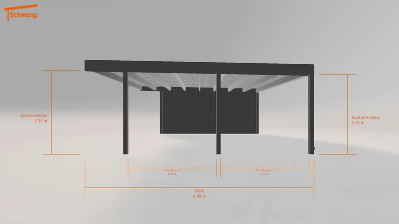 #DE Schweng Flachdachcarport C600+ (ID 33gprq) #MTG