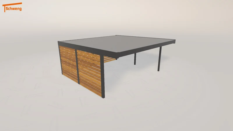 #DE Schweng Flachdachcarport C600 (ID k23nzd)