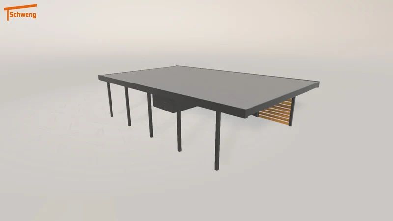 #DE Schweng Flachdachcarport C600 (ID w3rx7b) #MTG