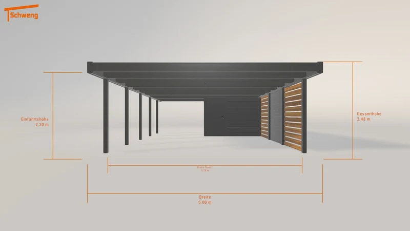 #DE Schweng Flachdachcarport C600 (ID w3rx7b) #MTG
