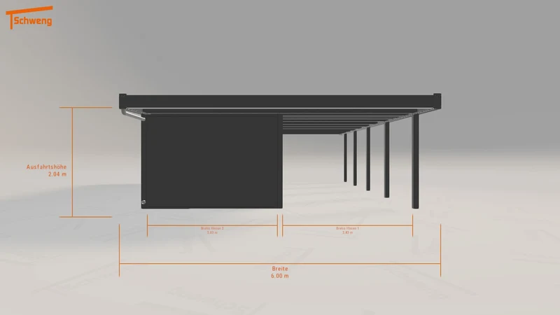 #DE Schweng Flachdachcarport C600 (ID w3rx7b) #MTG