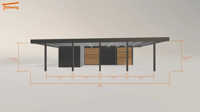 #DE Schweng Flachdachcarport C600 (ID w3rx7b) #MTG