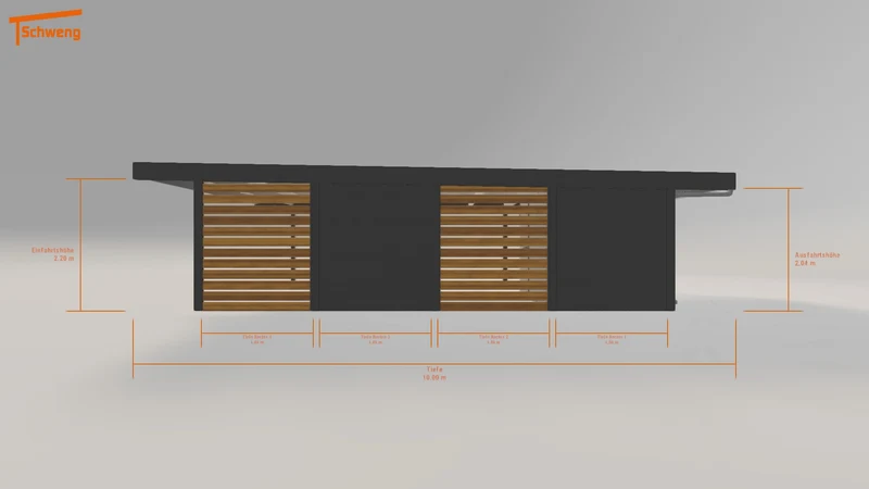 #DE Schweng Flachdachcarport C600 (ID w3rx7b) #MTG