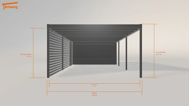 #DE Schweng Flachdachcarport C600+ (ID g7b2wq) #MTG