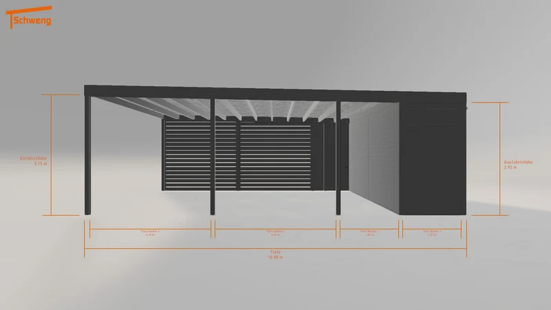 #DE Schweng Flachdachcarport C600+ (ID g7b2wq) #MTG