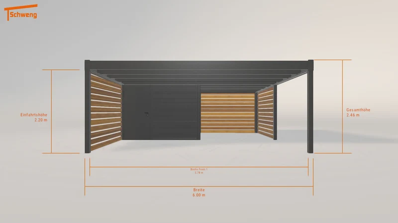 #DE Schweng Flachdachcarport C600 (ID rj3q5n) #MTG
