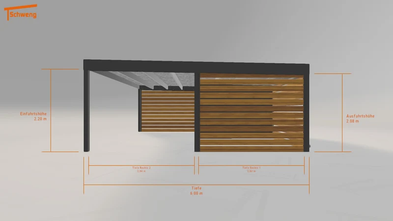 #DE Schweng Flachdachcarport C600 (ID rj3q5n) #MTG