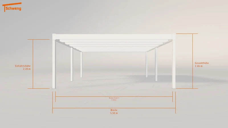 #AT Schweng Flachdachcarport C600 (ID 33gqyz)