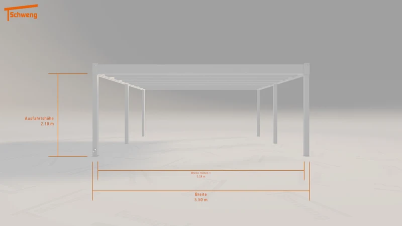 #AT Schweng Flachdachcarport C600 (ID 33gqyz)