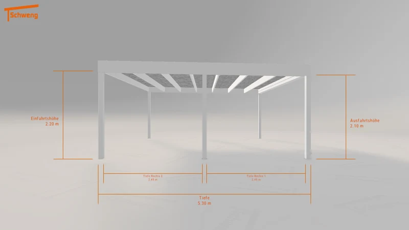 #AT Schweng Flachdachcarport C600 (ID 33gqyz)