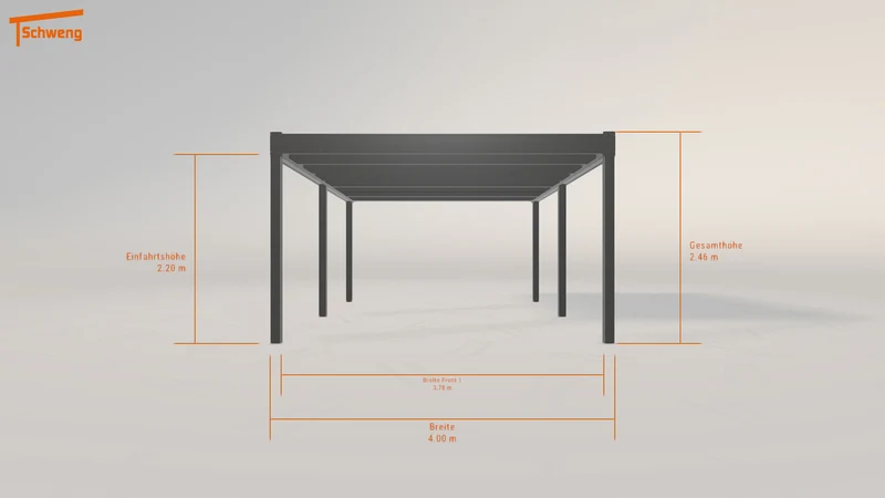 #DE Schweng Flachdachcarport C600 (ID g7bp7m)
