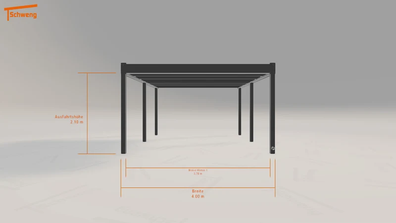 #DE Schweng Flachdachcarport C600 (ID g7bp7m)