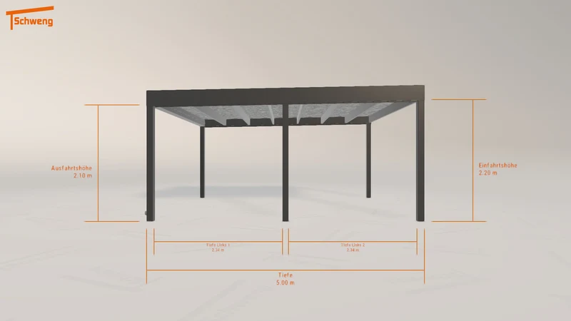 #DE Schweng Flachdachcarport C600 (ID g7bp7m)