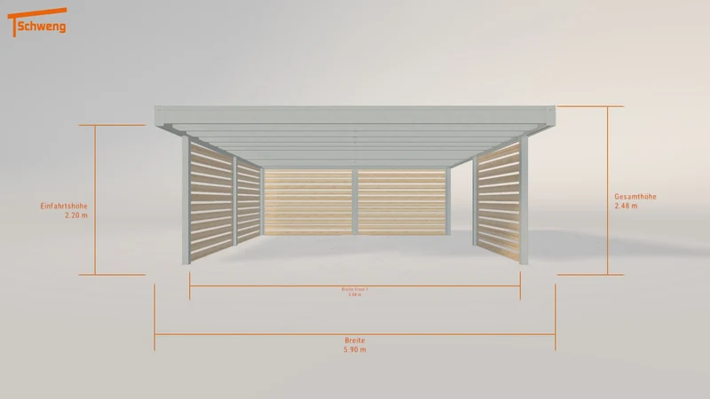 #DE Schweng Flachdachcarport C600+ (ID ygkw2z) #MTG