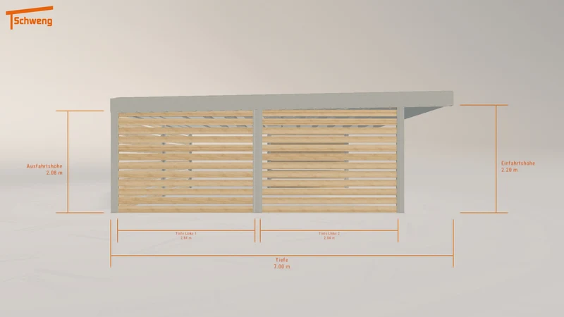 #DE Schweng Flachdachcarport C600+ (ID ygkw2z) #MTG