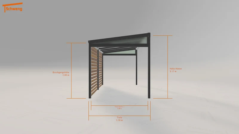 #DE Schweng Pultdachcarport S350 (ID bk859m)
