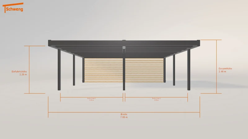 #AT Schweng Flachdachcarport C600 (ID w3rywy)